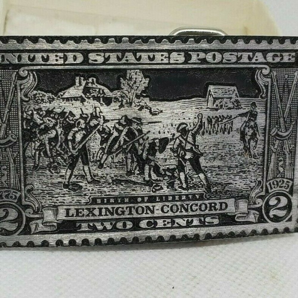 U.S Postage Lexington Concord 2 Cents Belt Buckle